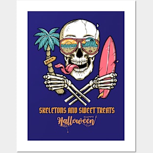 Skeletons and Sweet Treats Halloween Posters and Art